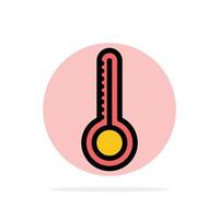 Temperatur Thermometer Wetter abstrakte Kreis Hintergrund flache Farbe Symbol vektor