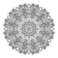 blommig mandala mönster vektor illustration