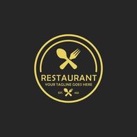 Restaurant einfaches flaches Logo-Design vektor