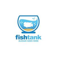 fisk tank logotyp design vektor