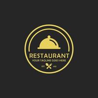 restaurang enkel platt logotyp design vektor