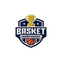 basketboll mästerskap logotyp design vektor