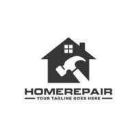 Hem reparera logotyp design vektor