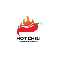 Hot-Chili-Logo-Vektor. roter Chili-Logo-Vektor vektor