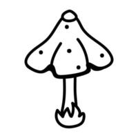 ein bearbeitbares Gliederungssymbol von Pilzen vektor