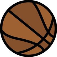 bildung ball basketball flache farbe symbol vektor symbol banner vorlage