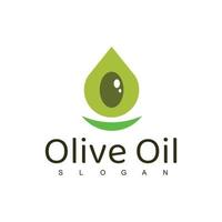 Olivenöl-Logo-Design-Vorlage vektor