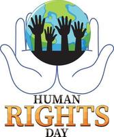 Bannerdesign zum Internationalen Tag der Menschenrechte vektor