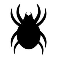 vektor illustration av en parasitisk kvalster. silhuett av en farlig säng insekt skadedjur på en vit bakgrund. bra för logotyper, posters för hus kvalster.