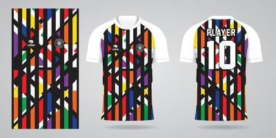 bunte Fußball-Trikot-Sport-Design-Vorlage vektor