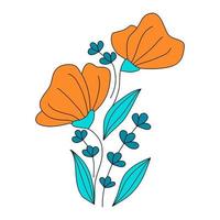 shirley lavendel- blommor och löv design, botanisk Färg tunn linje klotter. blommig motiv för tatuering skriva ut vägg konst omslag. estetisk elegant subtil enkel trendig kontur vektor illustration.