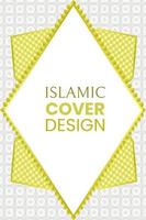 islamisches Cover-Design mit weißem Muster, für Cover, Hintergrund, Banner, Dekoration. vektor