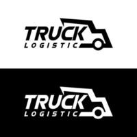 lastbil linje logotyp design begrepp vektor