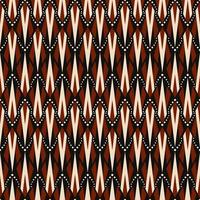 bunter rot-schwarzer ethnischer Stammes-geometrischer Formnahtloser Musterhintergrund. Batik, Sarong traditionelles Muster. Verwendung für Stoffe, Textilien, Innendekorationselemente, Polster, Verpackungen. vektor