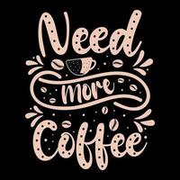 kaffe kopp vektor, typografi kaffe element, hand teckning kaffe kopp, kaffe bönor vektor