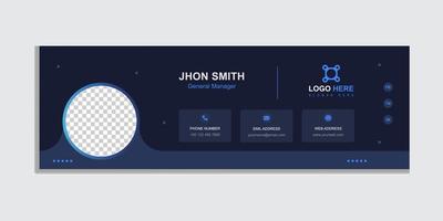 företag e-post signatur eller e-post sidfot mall vektor