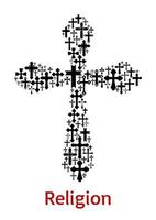 Kruzifix Kreuz Religion Symbol Vektor Icon