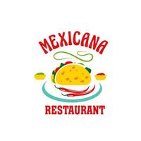 vektor ikon för mexikansk kök restaurang