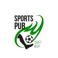 Live-Fußballspiel Sport Craft Beer Pub Vektorsymbol vektor