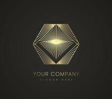 ein Premium-Business-Logo-Design, ein modernes Gold-Symbol und ein Symbolvektor- und Illustrationsdesign vektor