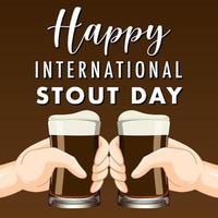 internationales stout day banner design vektor