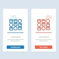 Mustersystem Data Science Mustersystem blau und rot Jetzt herunterladen und kaufen Web-Widget Karte templa vektor