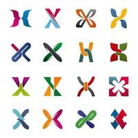 vektor brev x ikoner för företags- identitet