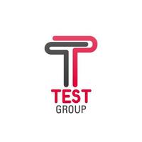 logotyp för testa grupp företag vektor