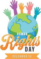 internationell mänsklig rättigheter dag baner design vektor