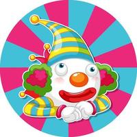 cirkus clown färgglada ikon banner vektor