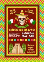 vektoreinladung für mexikanische cinco de mayo party vektor