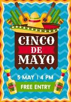 baner för cinco de mayo fest vektor