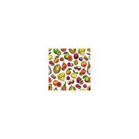 exotische Früchte und Beeren Musterdesign Hintergrund vektor