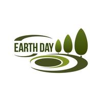 Tag der Erde Vektorsymbol für grüne Naturökologie vektor