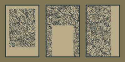 Reihe von abstrakten Bannern. Stoke-Vektor-Illustration. vektor