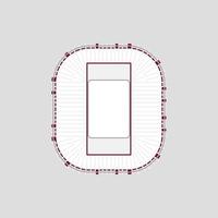 974 Stadion-WM Katar 2022 Gliederungssymbol vektor