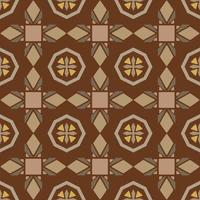 braunes geometrisches nahtloses Muster mit Stammesform. muster im ikat-, azteken-, marokkanischen, thailändischen, luxuriösen arabischen stil. Ideal für Stoffkleidung, Keramik, Tapeten. Vektorzeichnungsmuster vektor