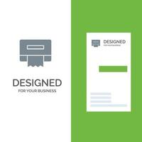 rengöring papper vävnad grå logotyp design och företag kort mall vektor