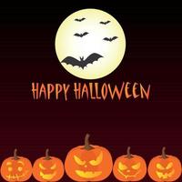 Banner mit fröhlichen Halloween-Kürbissen. Vektor-Illustration vektor