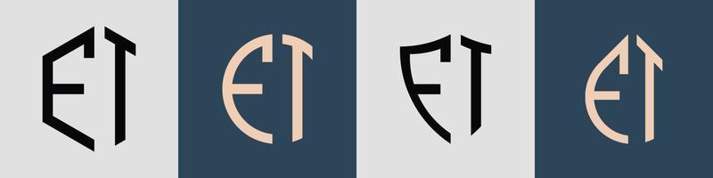 kreative einfache Anfangsbuchstaben ft Logo-Designs Bundle. vektor