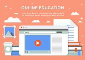 Gratis online utbildning vektor bakgrund
