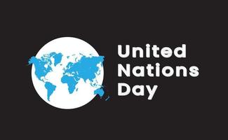 Symbol-Vektorillustration des Tages der Vereinten Nationen vektor