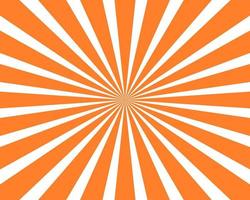 orange och vit stråle sunburst bakgrund vektor