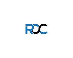 brev rdc kreativ logotyp design vektor ikon begrepp mall.