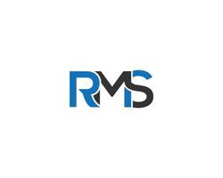 rms brev logotyp design trendig modern kreativ typografi vektor mall.