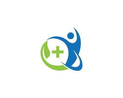 medicinsk hälsa vård och apotek logotyp design vektor begrepp mall.