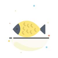 fisk mat påsk äta abstrakt platt Färg ikon mall vektor