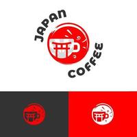 japan kaffe logotyp vektor