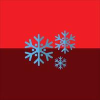 snöflingor tillverkad med blå azurblå mönster på en specifika röd bakgrund vektor
