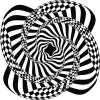optisk illusion bakgrund optisk illusion vågig platt tapet modern trendig kurvor eller geometrisk zebra mönster textur vektor design mall
